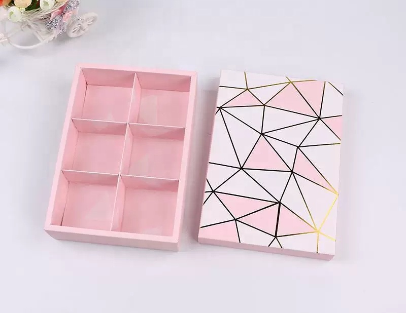 Custom paper boxes hot stamping logo mooncake packaging boxes with dividers