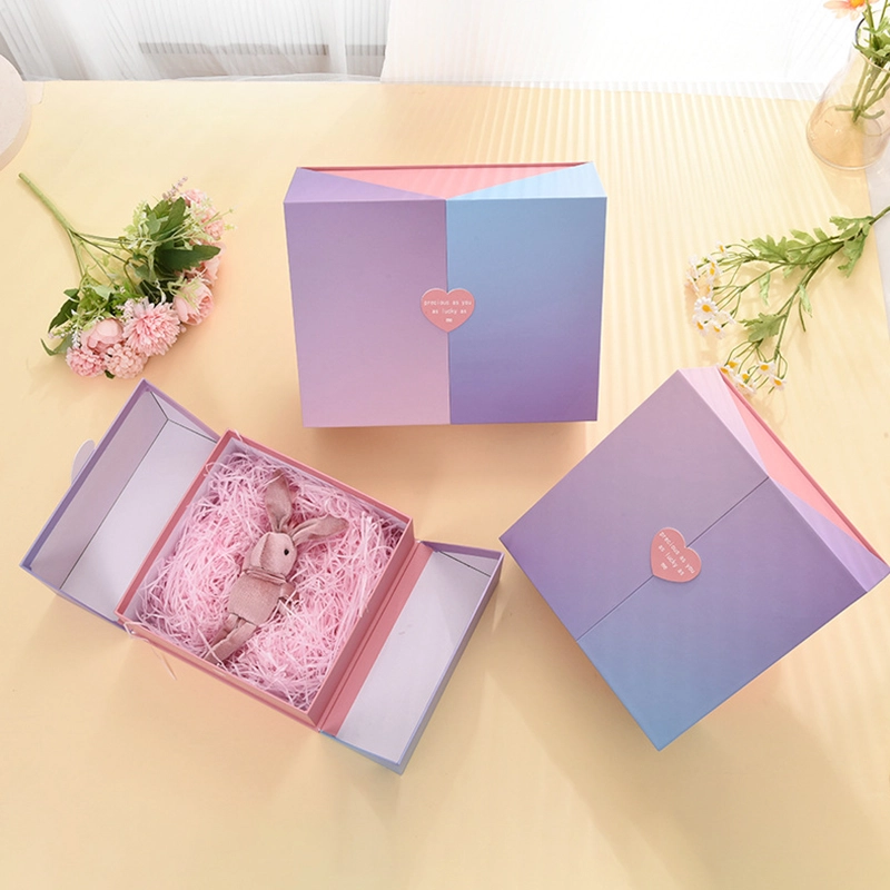 Customizable Factory Recyclable Rigid Paper Gift Box Double-Opening with Magnetic Closure Portable Present for Cosmetics Customizable Factory Recyclable Rigid Paper Gift Box Double-Opening with Magnetic Closure Portable Present for Cosmetics