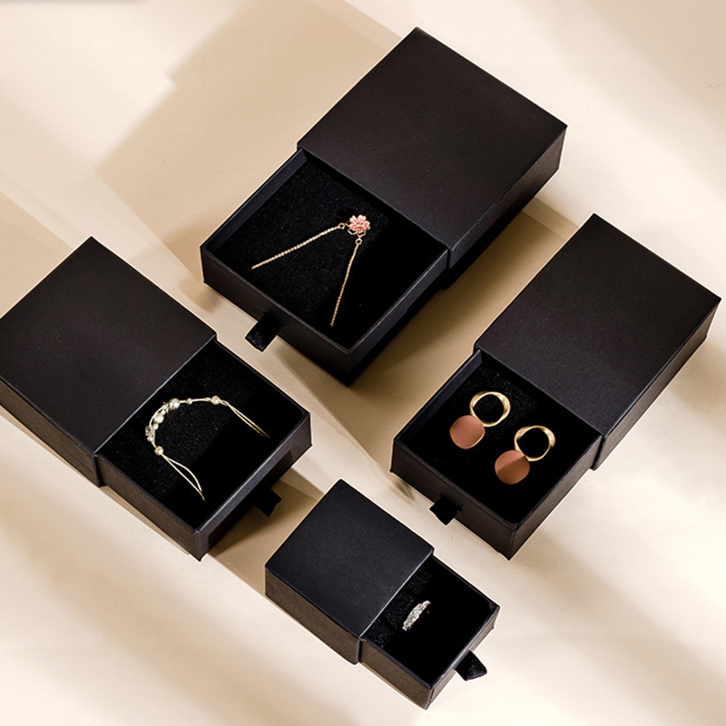 Custom Logo Sliding Drawer Cardboard Ring Jewelry Box Earring Bracelet Pendant Necklace Storage Packaging Jewelry Box Custom Logo Sliding Drawer Cardboard Ring Jewelry Box Earring Bracelet Pendant Necklace Storage Packaging Jewelry Box