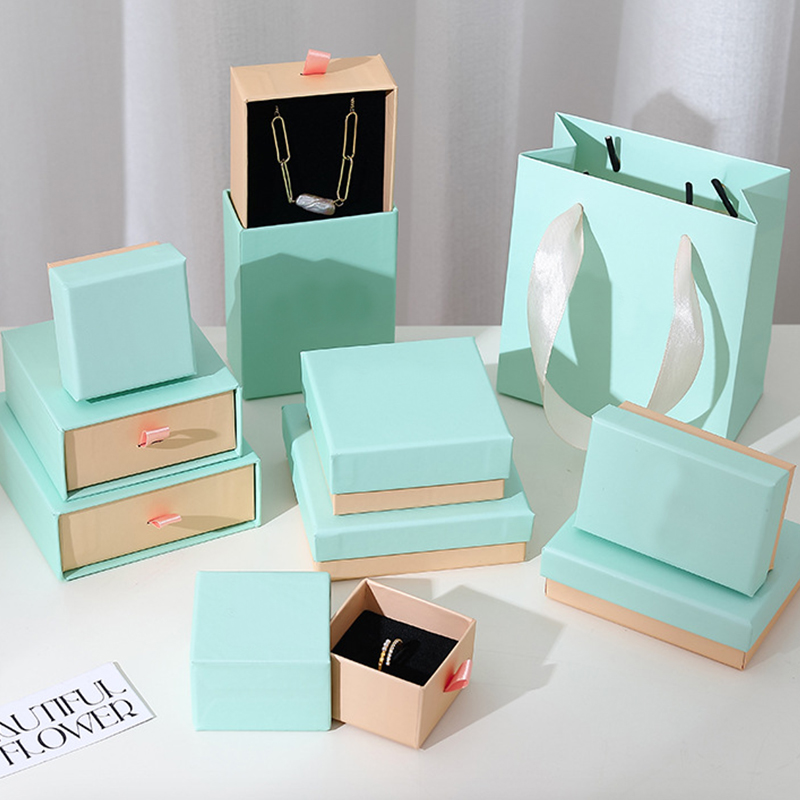 Luxury Custom logo Drawer Sliding Paper Cardboard Necklace Bracelet Jewelry Gift Box Packaging with Handle Luxury Custom logo Drawer Sliding Paper Cardboard Necklace Bracelet Jewelry Gift Box Packaging with Handle