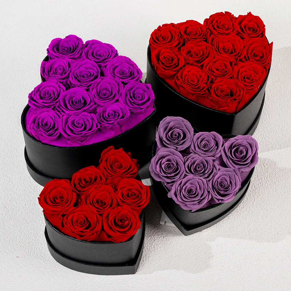 Handmade Eternal Flower Roses Valentine's Day Cross-Border Trade Gift Bouquet Hug Bucket Gift DIY Real Flowers Handmade Eternal Flower Roses Valentine's Day Cross-Border Trade Gift Bouquet Hug Bucket Gift DIY Real Flowers