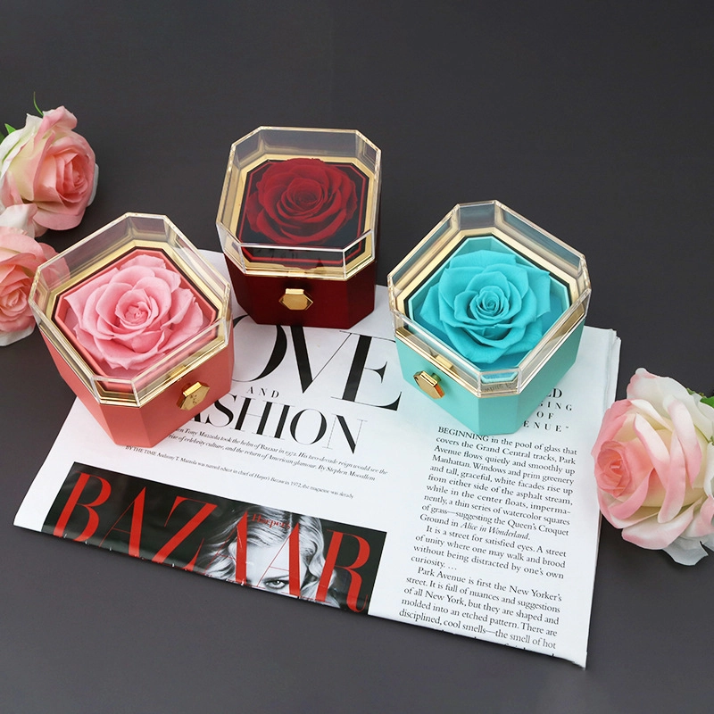 Wholesale Custom Jewelry Box Valentine's Day Gift Packaging Confession Proposal Rotatable Soap Rose Flower Necklace Box Wholesale Custom Jewelry Box Valentine's Day Gift Packaging Confession Proposal Rotatable Soap Rose Flower Necklace Box