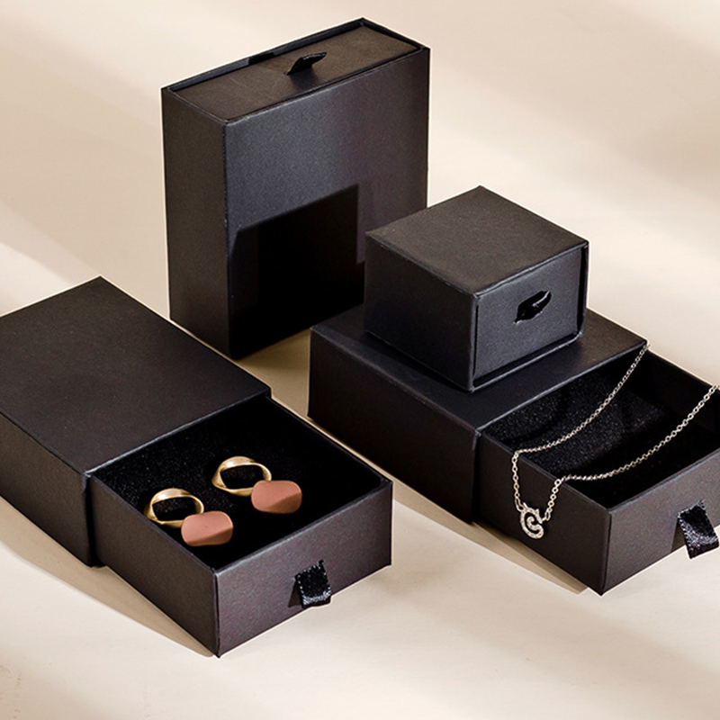 Custom Logo Sliding Drawer Cardboard Ring Jewelry Box Earring Bracelet Pendant Necklace Storage Packaging Jewelry Box Custom Logo Sliding Drawer Cardboard Ring Jewelry Box Earring Bracelet Pendant Necklace Storage Packaging Jewelry Box