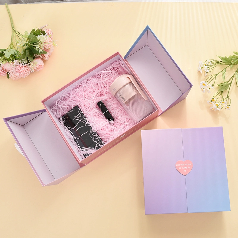 Customizable Factory Recyclable Rigid Paper Gift Box Double-Opening with Magnetic Closure Portable Present for Cosmetics Customizable Factory Recyclable Rigid Paper Gift Box Double-Opening with Magnetic Closure Portable Present for Cosmetics
