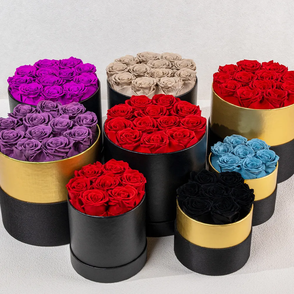 Handmade Eternal Flower Roses Valentine's Day Cross-Border Trade Gift Bouquet Hug Bucket Gift DIY Real Flowers Handmade Eternal Flower Roses Valentine's Day Cross-Border Trade Gift Bouquet Hug Bucket Gift DIY Real Flowers