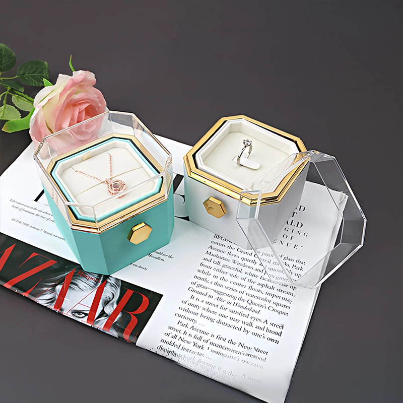 Wholesale Custom Jewelry Box Valentine's Day Gift Packaging Confession Proposal Rotatable Soap Rose Flower Necklace Box Wholesale Custom Jewelry Box Valentine's Day Gift Packaging Confession Proposal Rotatable Soap Rose Flower Necklace Box