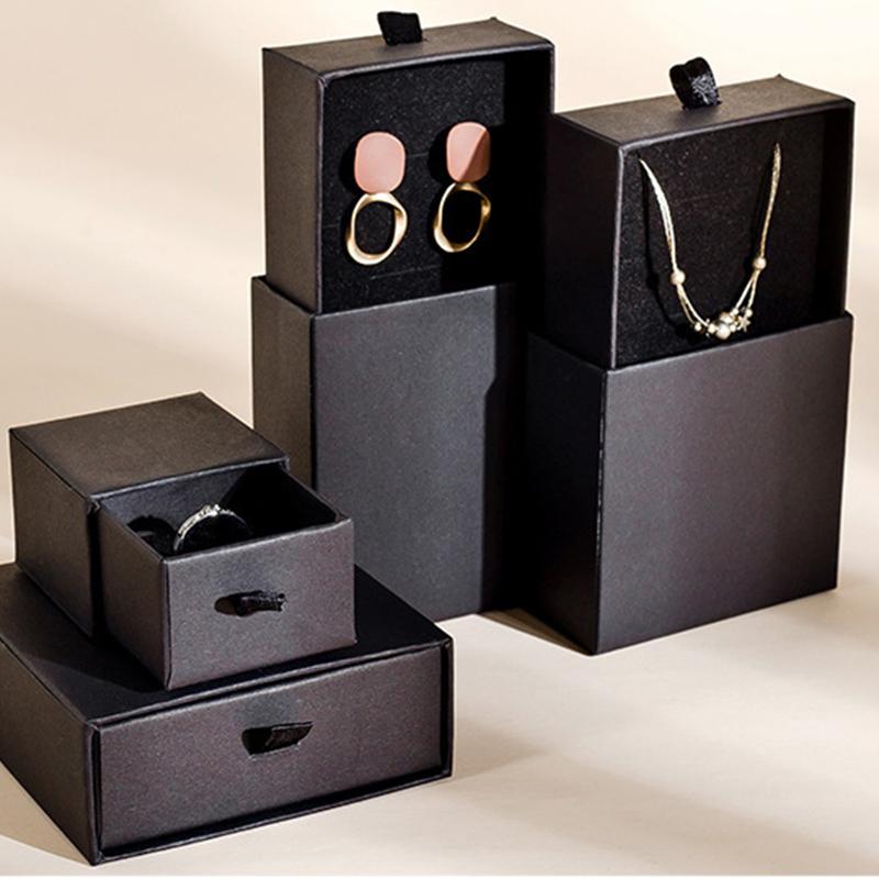 Custom Logo Sliding Drawer Cardboard Ring Jewelry Box Earring Bracelet Pendant Necklace Storage Packaging Jewelry Box Custom Logo Sliding Drawer Cardboard Ring Jewelry Box Earring Bracelet Pendant Necklace Storage Packaging Jewelry Box