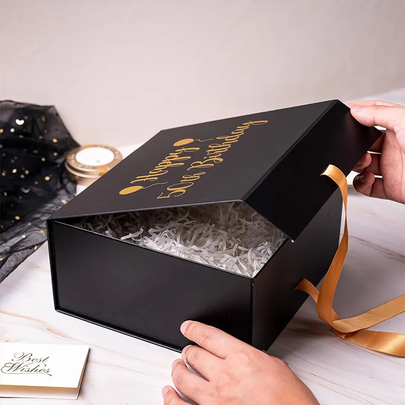 Luxury Magnetic Rigid Gift Box for Shoes Clothing Recyclable Grey Board Matt Lamination Ribbon Closure Customizable Premium Luxury Magnetic Rigid Gift Box for Shoes Clothing Recyclable Grey Board Matt Lamination Ribbon Closure Customizable Premium
