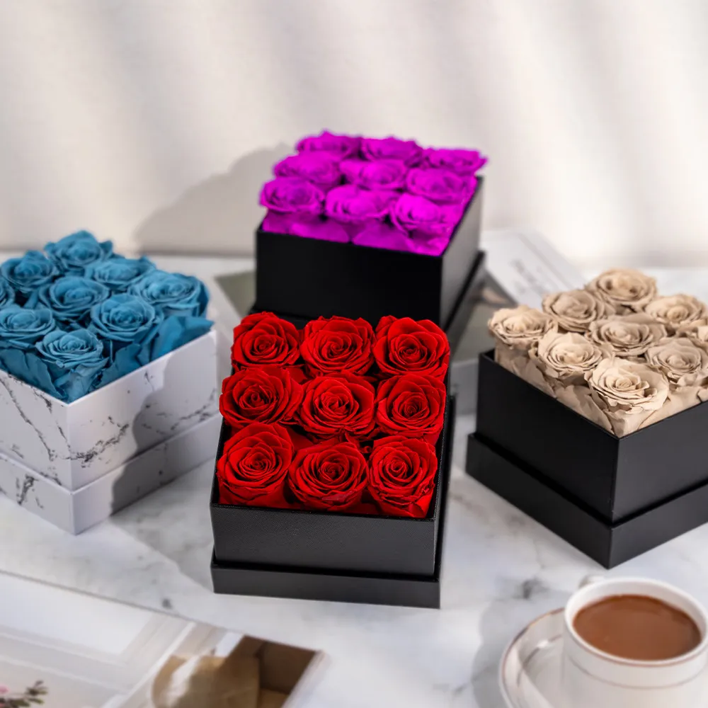Handmade Eternal Flower Roses Valentine's Day Cross-Border Trade Gift Bouquet Hug Bucket Gift DIY Real Flowers Handmade Eternal Flower Roses Valentine's Day Cross-Border Trade Gift Bouquet Hug Bucket Gift DIY Real Flowers