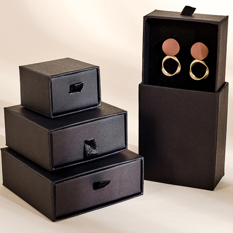 Custom Logo Sliding Drawer Cardboard Ring Jewelry Box Earring Bracelet Pendant Necklace Storage Packaging Jewelry Box Custom Logo Sliding Drawer Cardboard Ring Jewelry Box Earring Bracelet Pendant Necklace Storage Packaging Jewelry Box