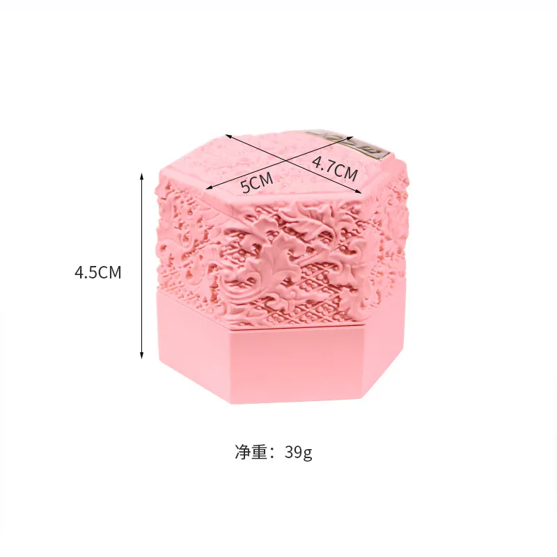 Custom Plastic Set Box Jewelry Box Necklace Ring Large Luxury Jewelry Packaging Hexagonal Emboss Flower Box