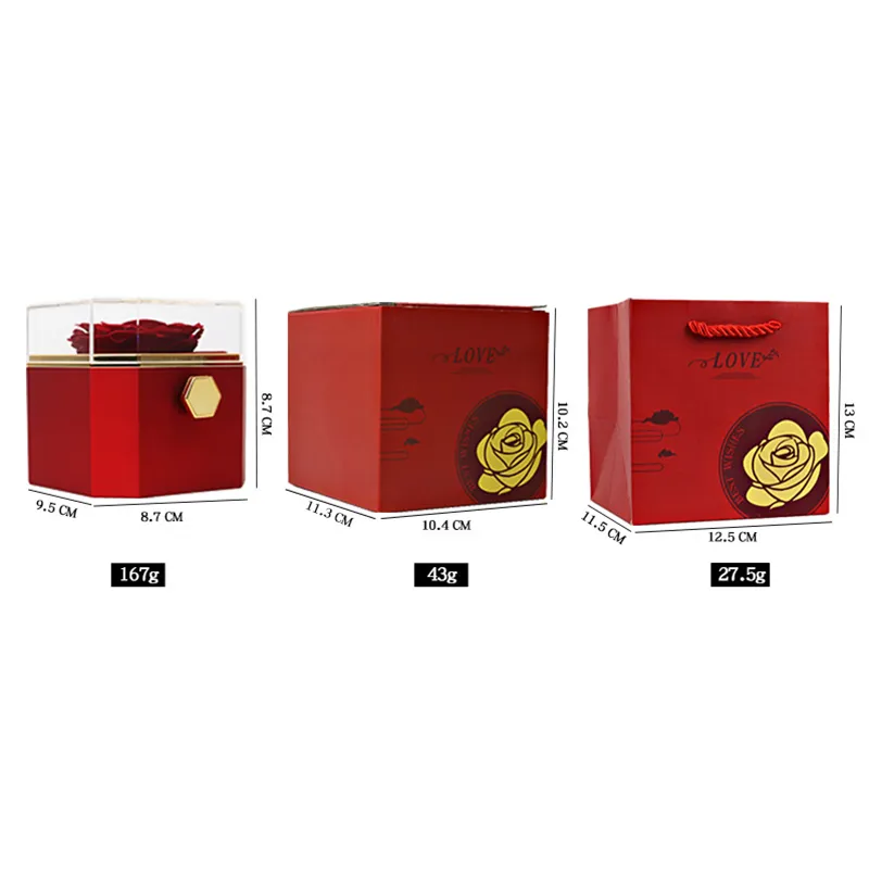 Wholesale Custom Jewelry Box Valentine's Day Gift Packaging Confession Proposal Rotatable Soap Rose Flower Necklace Box Wholesale Custom Jewelry Box Valentine's Day Gift Packaging Confession Proposal Rotatable Soap Rose Flower Necklace Box
