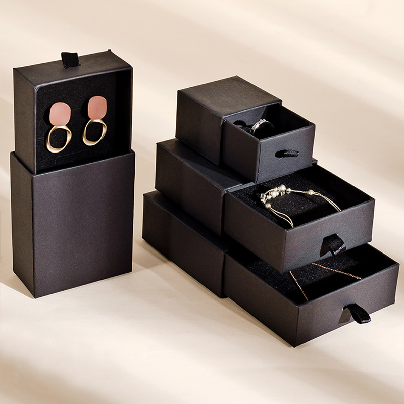 Custom Logo Sliding Drawer Cardboard Ring Jewelry Box Earring Bracelet Pendant Necklace Storage Packaging Jewelry Box Custom Logo Sliding Drawer Cardboard Ring Jewelry Box Earring Bracelet Pendant Necklace Storage Packaging Jewelry Box