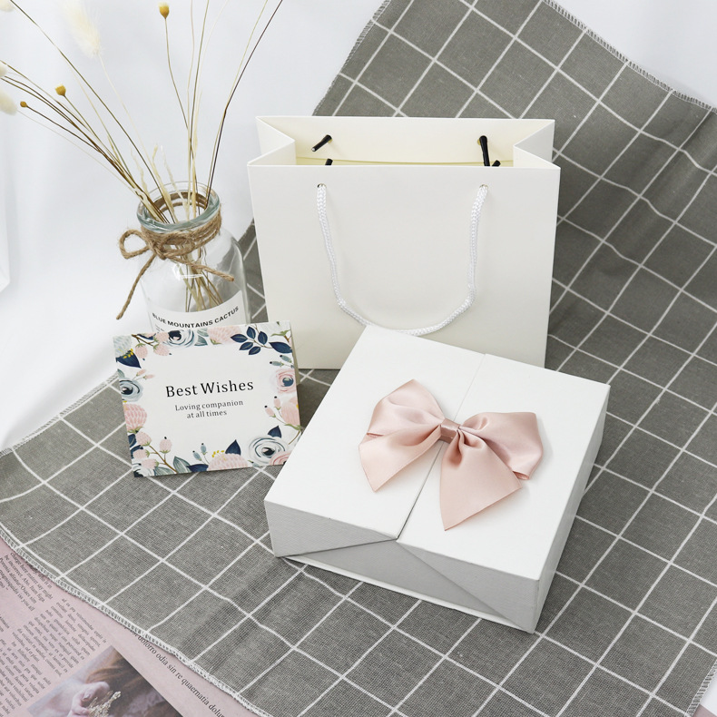Custom Luxury Bowknot Handmade Embossed Matt Laminated Magnetic Rigid Paper Gift Boxes Set for Wedding Birthday Party Custom Luxury Bowknot Handmade Embossed Matt Laminated Magnetic Rigid Paper Gift Boxes Set for Wedding Birthday Party