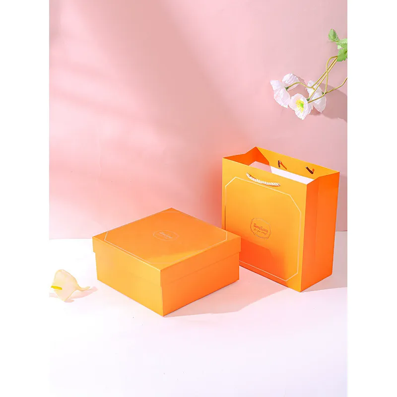 Luxury Empty Packaging Paper Gift Box Customized Printed Festival Rigid Boxes Handbag with Handle Cosmetic