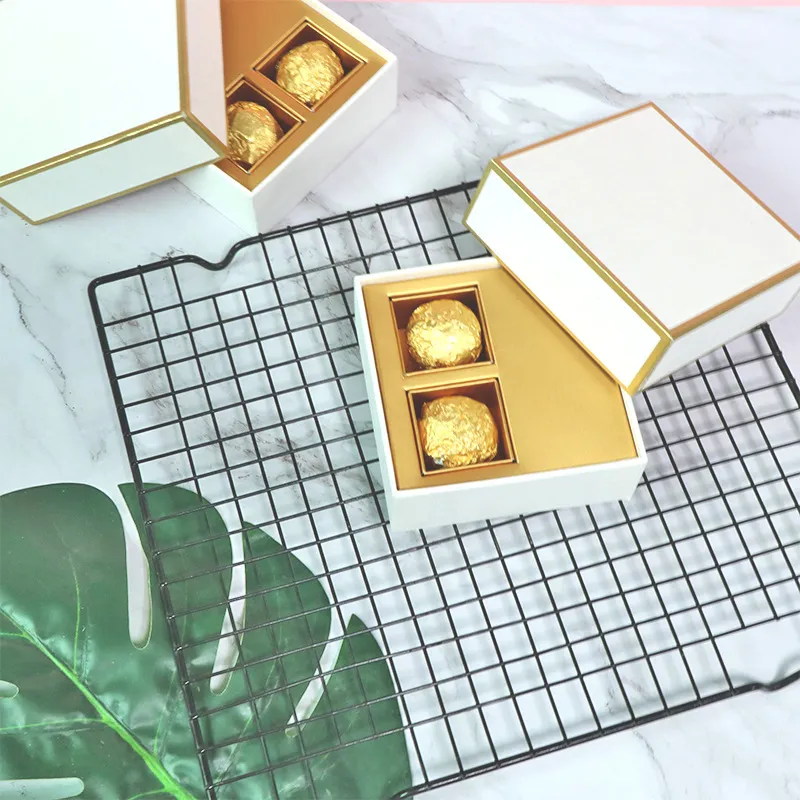 Custom Heaven Earth Cover Chocolate Gift Box White Coated Cardboard Sponge Lining Handmade Candle UV Printing Logo Paper Box