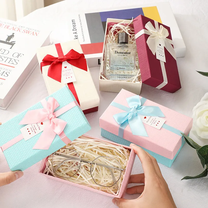 Custom Embossed Jewelry Gift Box with Sponge Lining for Cosmetics Perfume & Lipstick-Birthday Packaging