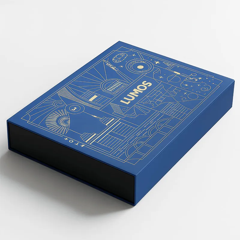 Customized Eco-friendly Book Shape Magnetic Box Cardboard Packaging Rigid Magnet Lid Closure Gift Box