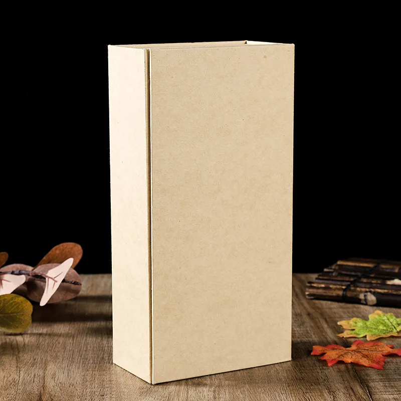 Wholesale Creative Kraft Paper Book-Shaped Rigid Gift Boxes Embossing Sponge Lining Custom Flip-Top Packaging for Tea Jewelry