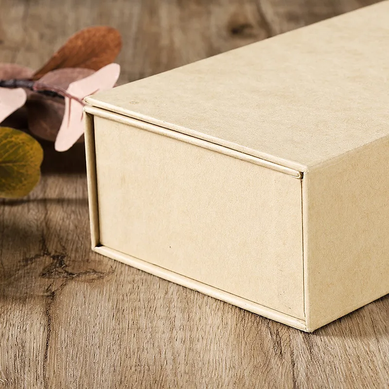 Wholesale Creative Kraft Paper Book-Shaped Rigid Gift Boxes Embossing Sponge Lining Custom Flip-Top Packaging for Tea Jewelry