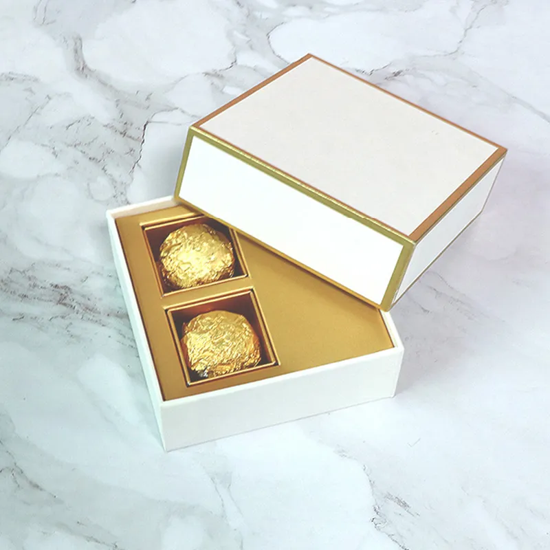 Custom Heaven Earth Cover Chocolate Gift Box White Coated Cardboard Sponge Lining Handmade Candle UV Printing Logo Paper Box