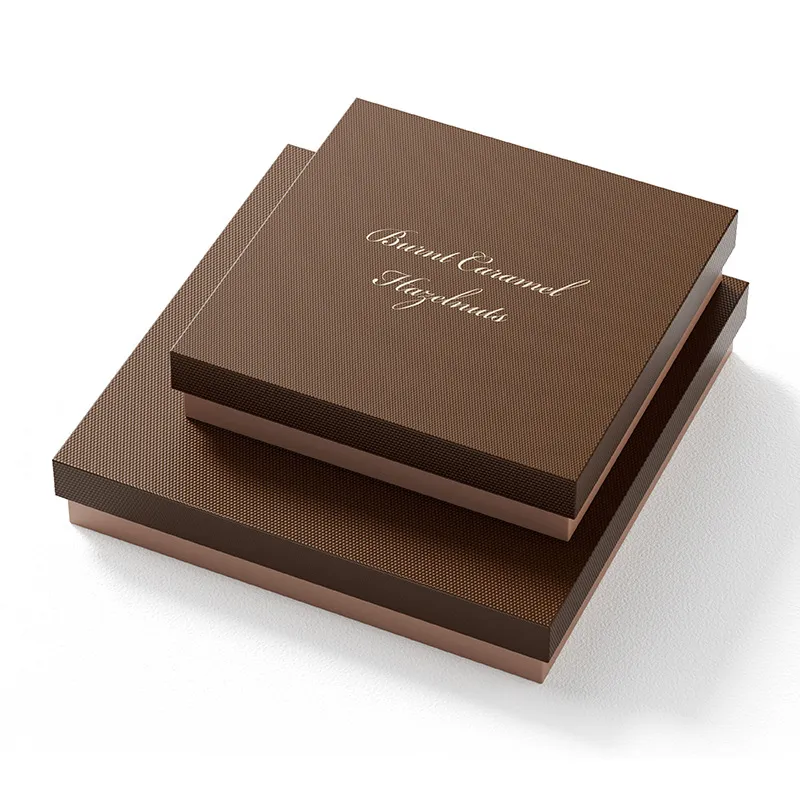 Luxury Recyclable Cardboard Chocolate Packaging Gift Box Magnetic Closure Embossed Finish Paper Insert for Food for Presentation