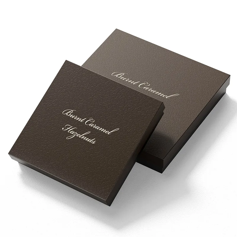 Luxury Recyclable Cardboard Chocolate Packaging Gift Box Magnetic Closure Embossed Finish Paper Insert for Food for Presentation