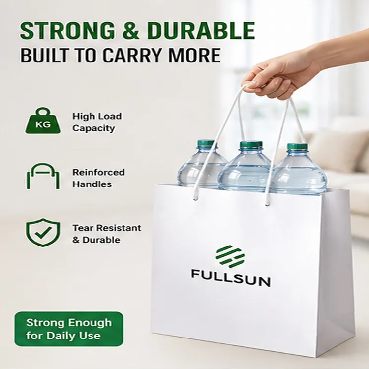 Custom Logo Moisture Proof Waterproof Reusable Paper Bags White Card Clothing Shopping Eco Friendly Packaging Retail Gift Bags