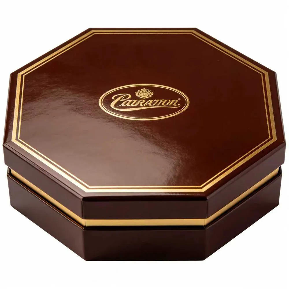 Luxury Octagonal Party Chocolate Gift Box with Gold Foil Logo - Premium Rigid Cardboard Packaging for Assorted Chocolates
