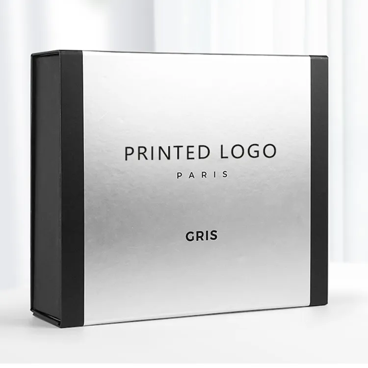 Customized Luxury Perfume & Cosmetic Rigid Boxes Magnetic Closure Ribbon Handle UV Coating Embossing 2mm Paperboard Packaging