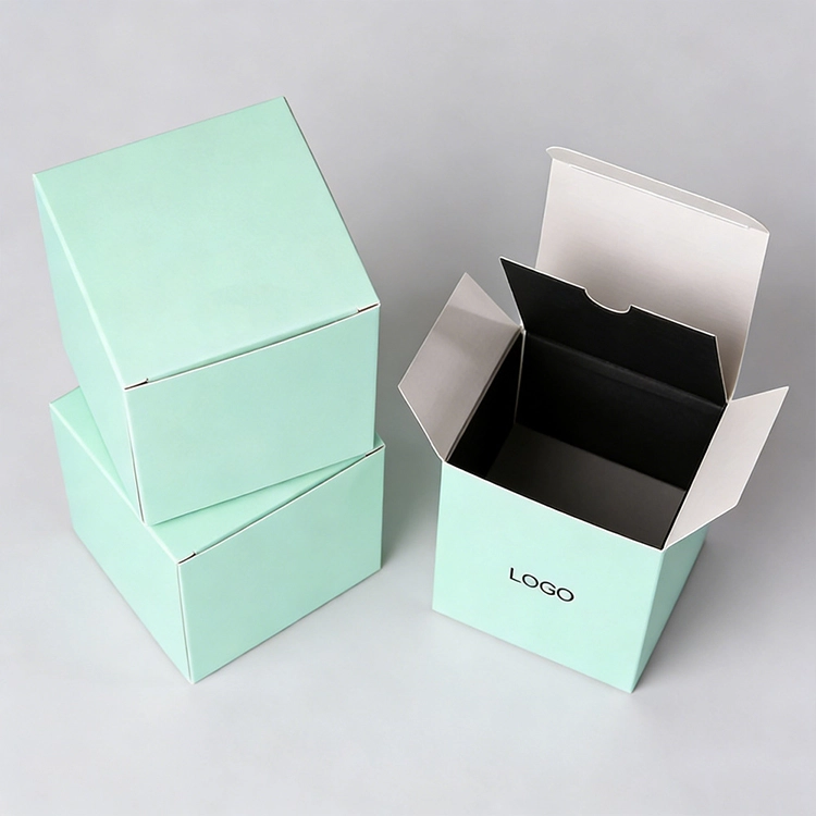 Custom Craft Gift Rigid Candle Paperboard Box Recyclable Eco-Friendly Recycled Materials UV Coating Matte Finish Foil Cosmetic