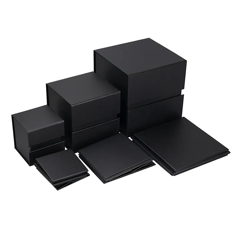 Custom Large Luxury Magnetic Folding Rigid Gift Box with Customized Shape Paperboard Laser Design Matt Lamination Embossing