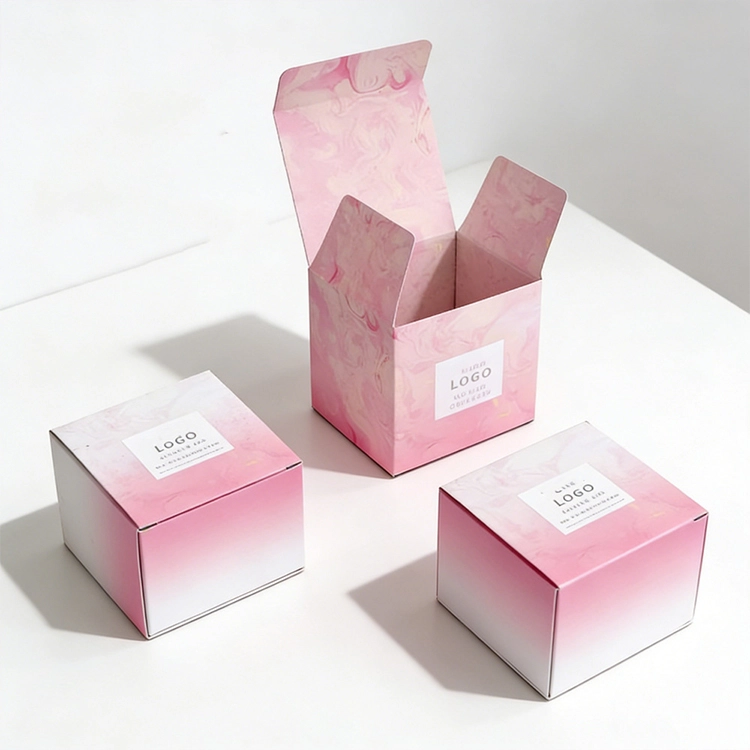 Custom Brand Logo Printed Rigid Paper Box with Matt Lamination and Embossing for Cosmetic Candle Soap Gift Packaging