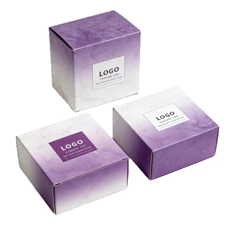 Custom Brand Logo Printed Rigid Paper Box with Matt Lamination and Embossing for Cosmetic Candle Soap Gift Packaging