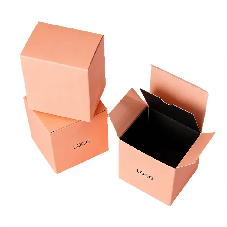 Custom Craft Gift Rigid Candle Paperboard Box Recyclable Eco-Friendly Recycled Materials UV Coating Matte Finish Foil Cosmetic