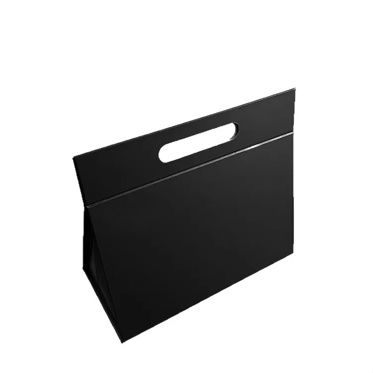 Custom Logo Black Rigid Paperboard Box for Luxury Eyelash Skincare Packaging Recycled Cardboard Matt Lamination Magnetic Closure