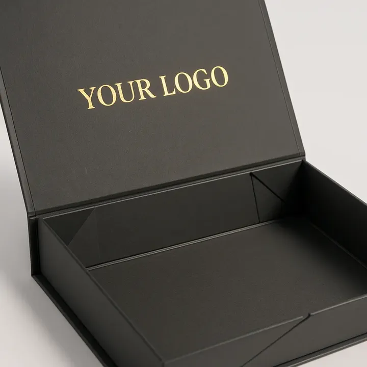 Customized Cosmetic Rigid Box Recycled Paperboard Spot UV Foil Stamping Label Foldable Magnetic Handle Gifts for Perfume Watch