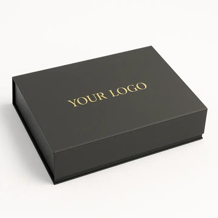 Customized Cosmetic Rigid Box Recycled Paperboard Spot UV Foil Stamping Label Foldable Magnetic Handle Gifts for Perfume Watch