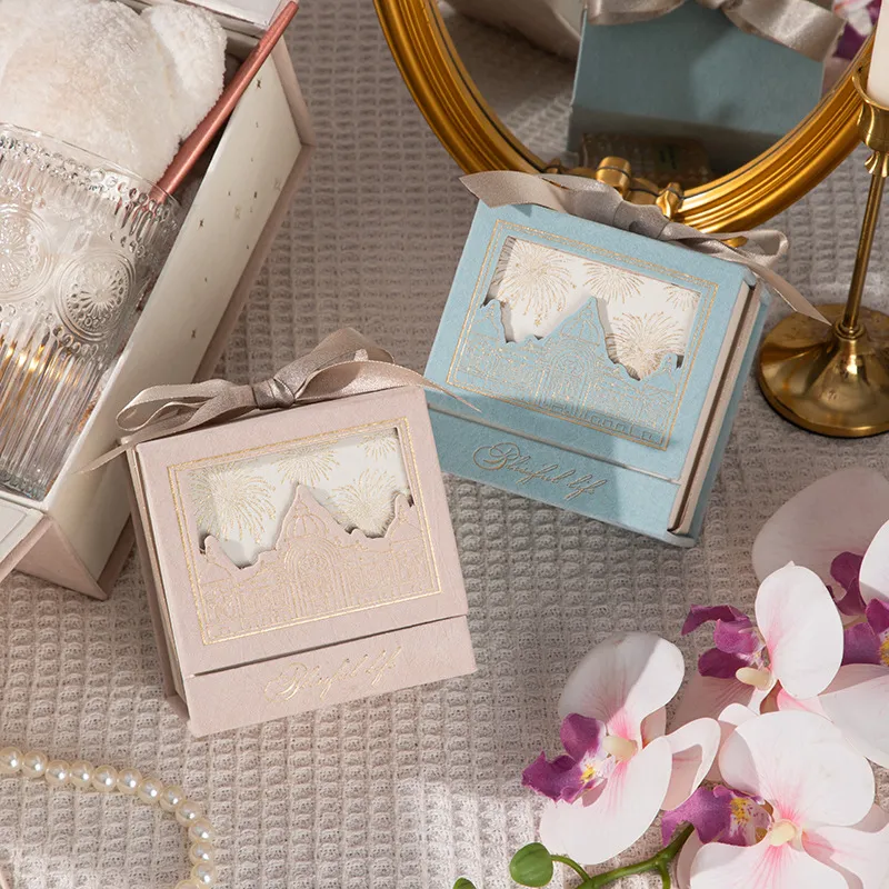 Custom Luxury Rigid Gift Box with Gold Foil Embossing Matt Lamination Magnetic Closure Logo Printing for Wedding