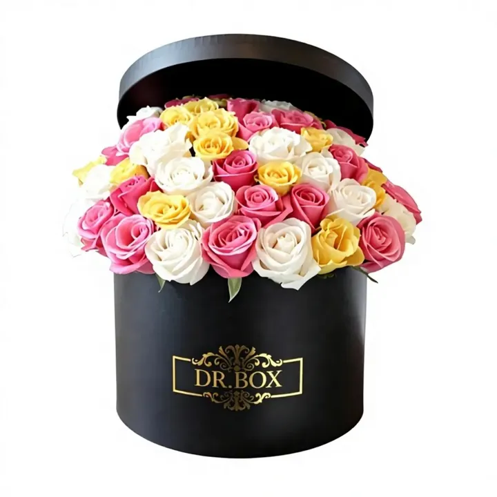 Custom CMYK and Pantone Printed Recyclable Paper Tube Packaging Gift Box Spot UV for Cosmetics Flower Festival Thanksgiving