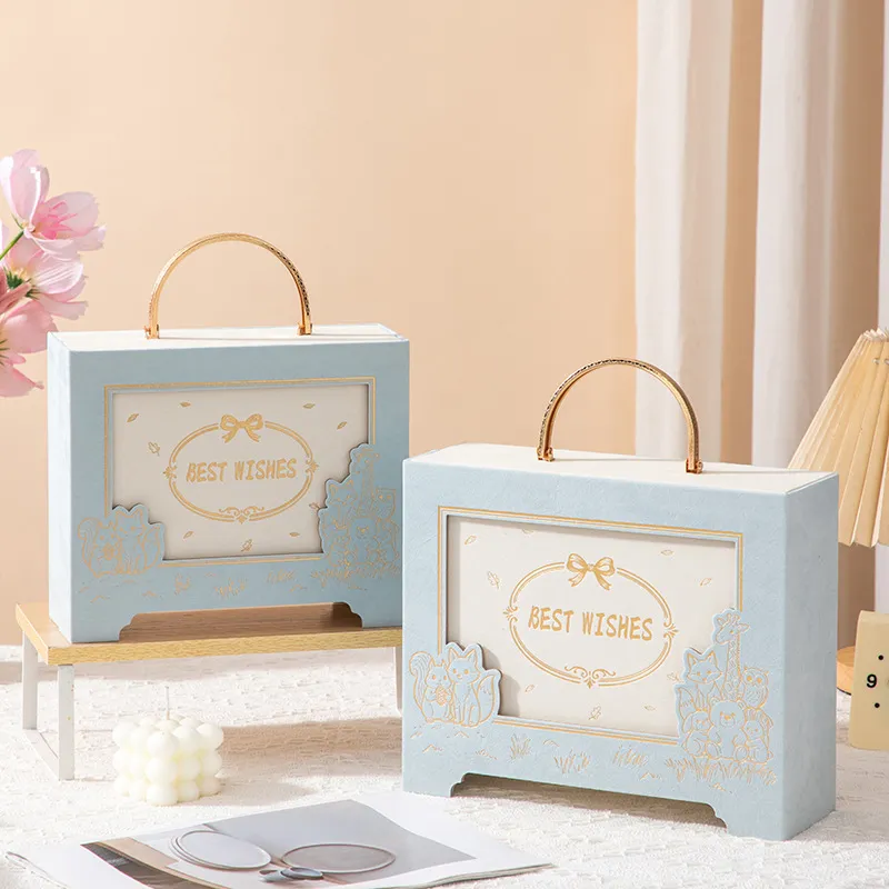 Wedding Candy Box Birthday Gift Box Empty High-End New Style Rectangular Handheld Velvet Castle Wedding Favors Gift Box