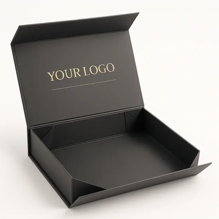 Customized Cosmetic Rigid Box Recycled Paperboard Spot UV Foil Stamping Label Foldable Magnetic Handle Gifts for Perfume Watch