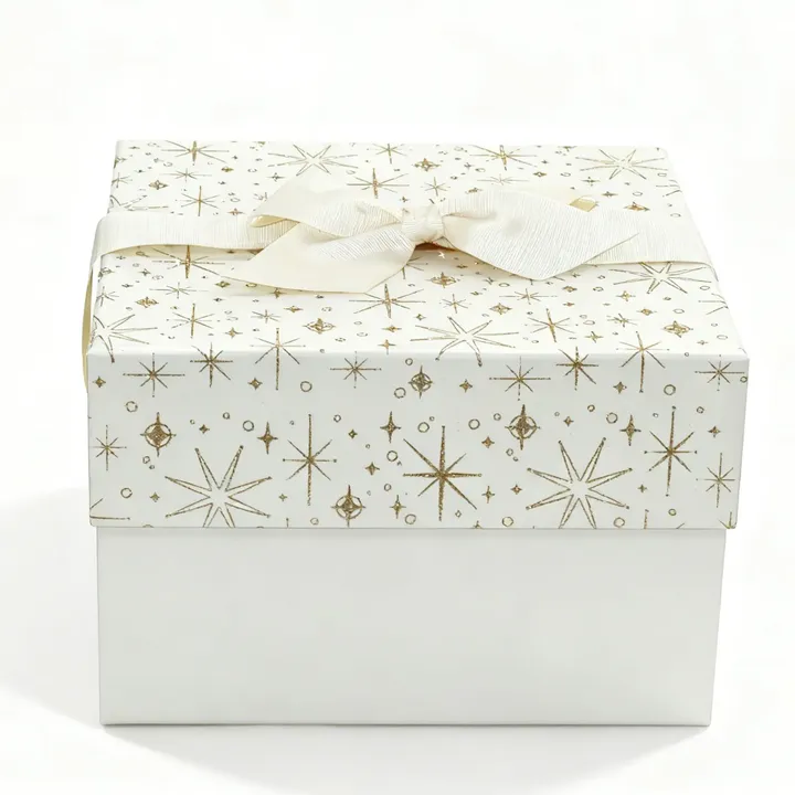 Customized Two Pieces Box Cardboard Hard Box Embossing or Debossing Gold Foil Stamping UV Coating Gift Packaging for Cosmetic