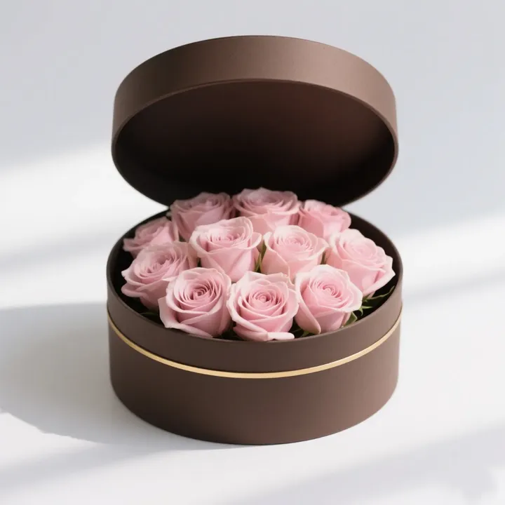 Custom Color Printed Recyclable Paper Tube Packaging Box Foil Stamping for Flower Festival Thanksgiving Round Box