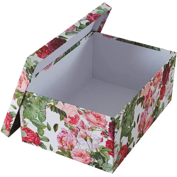 Customized Two Pieces Box Cardboard Hard Box Embossing or Debossing Gold Foil Stamping UV Coating Gift Packaging for Cosmetic