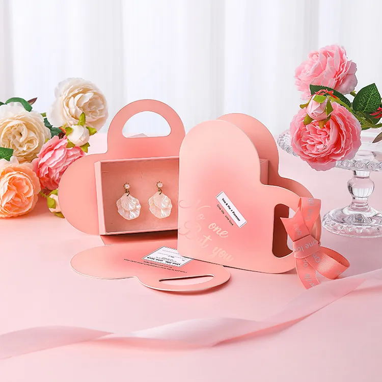 Embossed Rose Collection Waterproof Portable Jewelry Box Debossed Print Rings Earrings Watch Storage Drawer Flip Lid Rigid
