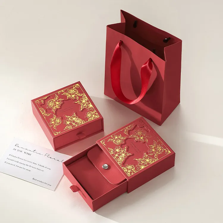 Custom Logo Small Recycled Materials Matte Jewelry Box Wholesale Personalized Gift Packaging Earrings Necklace Ring Bracelet