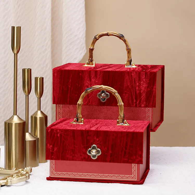 Luxury Matte Perfume Cosmetics Candle Wallet Packaging Premium Reusable Wooden Handle Leather Velvet Metal Buckle Rigid Gift Box