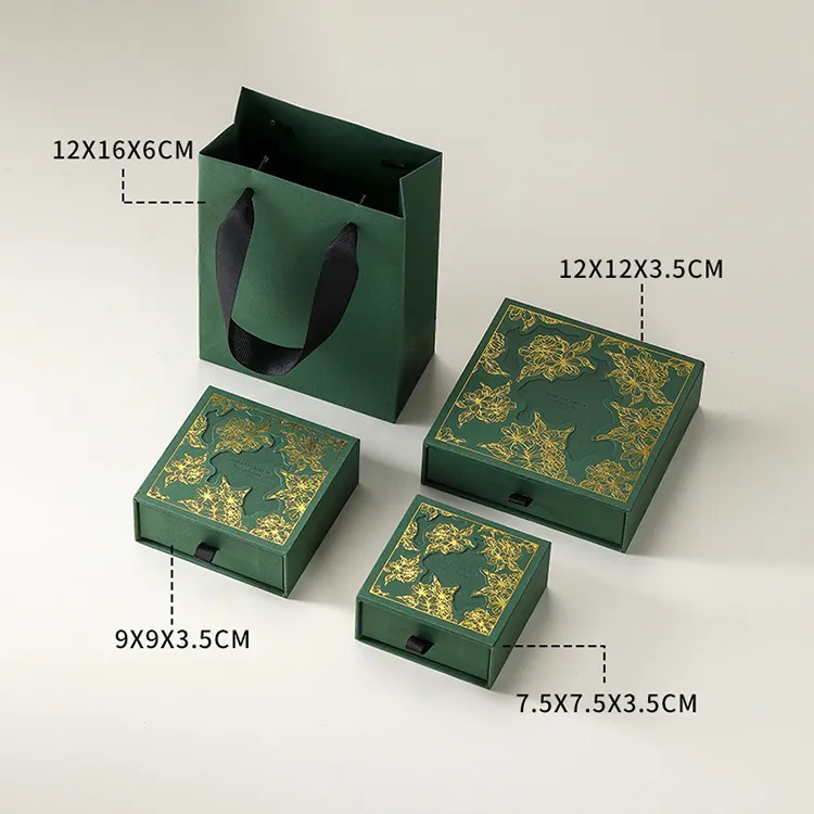 Custom Logo Small Recycled Materials Matte Jewelry Box Wholesale Personalized Gift Packaging Earrings Necklace Ring Bracelet