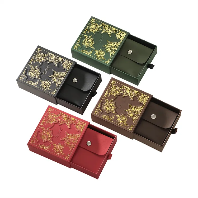 Custom Logo Small Recycled Materials Matte Jewelry Box Wholesale Personalized Gift Packaging Earrings Necklace Ring Bracelet